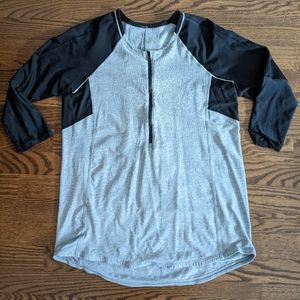 Lululemon zip front baseball tee